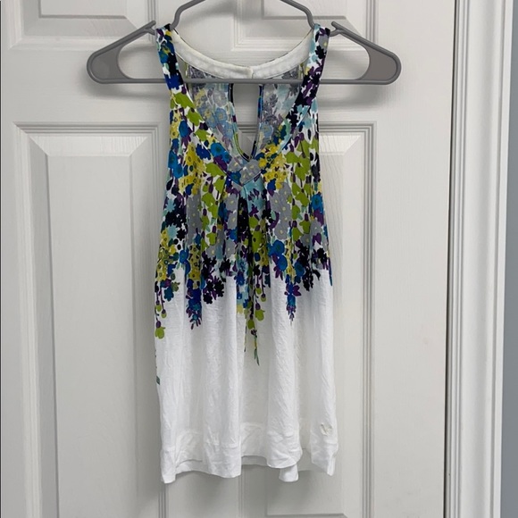 American Eagle floral tank | keyhole back - Picture 2 of 6
